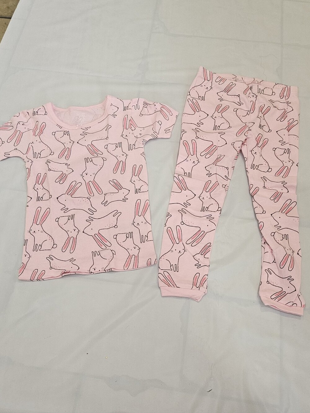 Nwot Just One You Carter's Girl Pink Bunny Pajama Set Size 3T